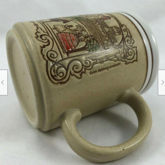 Vtg San Francisco Ceramic Coffee Mug SNCO 1984 Retro Blimp Street Trolley Scene - Picture 2 of 9